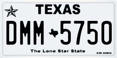 TX license plate DMM5750