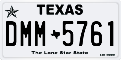 TX license plate DMM5761