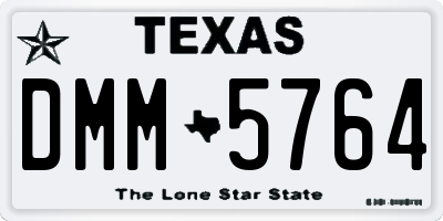 TX license plate DMM5764