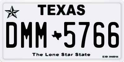 TX license plate DMM5766