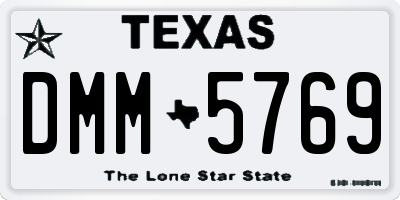 TX license plate DMM5769