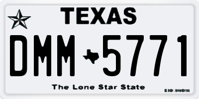 TX license plate DMM5771