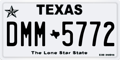 TX license plate DMM5772