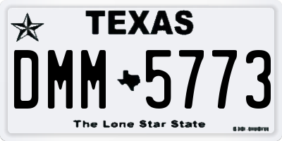 TX license plate DMM5773