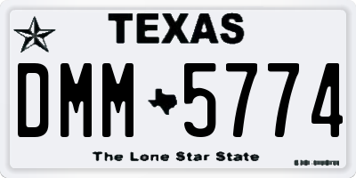 TX license plate DMM5774