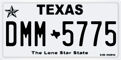 TX license plate DMM5775