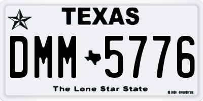 TX license plate DMM5776