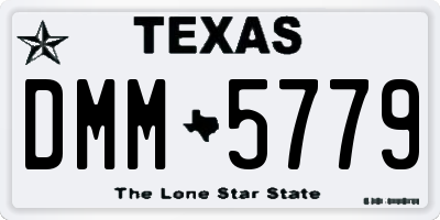 TX license plate DMM5779