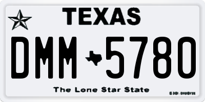 TX license plate DMM5780