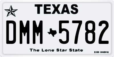 TX license plate DMM5782