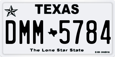 TX license plate DMM5784