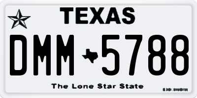 TX license plate DMM5788