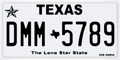 TX license plate DMM5789