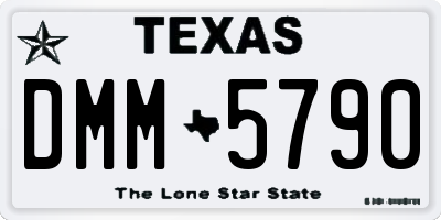 TX license plate DMM5790