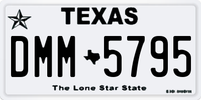 TX license plate DMM5795