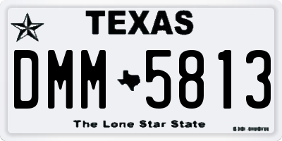 TX license plate DMM5813