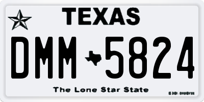 TX license plate DMM5824