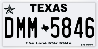 TX license plate DMM5846