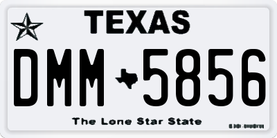 TX license plate DMM5856