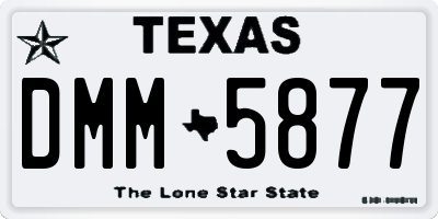 TX license plate DMM5877