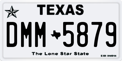 TX license plate DMM5879