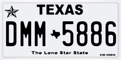 TX license plate DMM5886