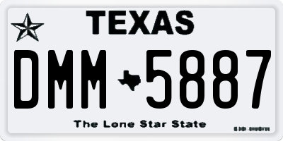 TX license plate DMM5887