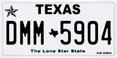 TX license plate DMM5904