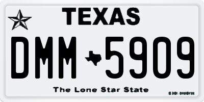 TX license plate DMM5909