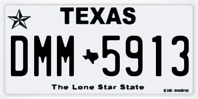 TX license plate DMM5913