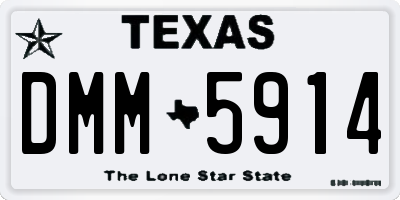 TX license plate DMM5914