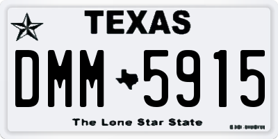 TX license plate DMM5915