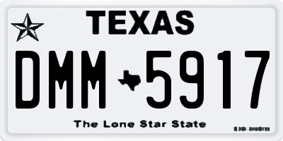 TX license plate DMM5917