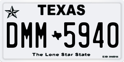 TX license plate DMM5940