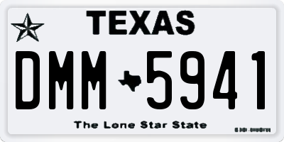 TX license plate DMM5941