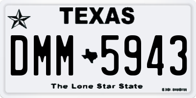 TX license plate DMM5943
