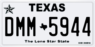 TX license plate DMM5944
