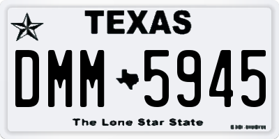 TX license plate DMM5945