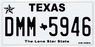 TX license plate DMM5946