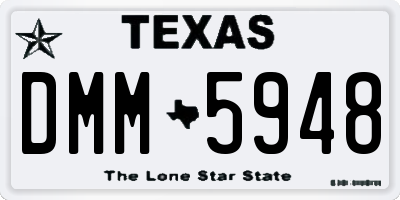 TX license plate DMM5948