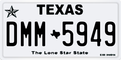 TX license plate DMM5949