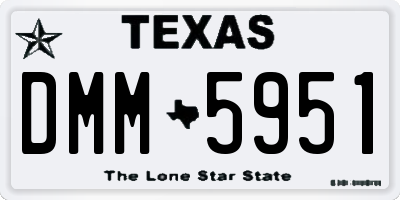 TX license plate DMM5951