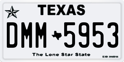 TX license plate DMM5953