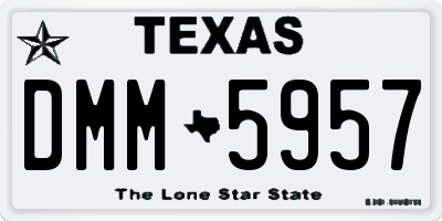 TX license plate DMM5957