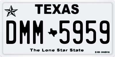 TX license plate DMM5959