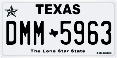 TX license plate DMM5963