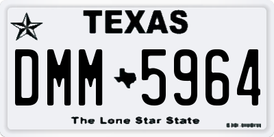 TX license plate DMM5964