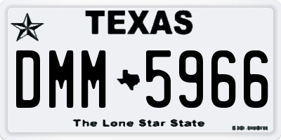 TX license plate DMM5966