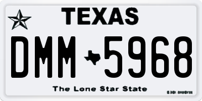 TX license plate DMM5968