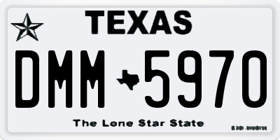 TX license plate DMM5970